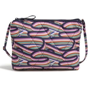 Vera Bradley Women's Outlet Ultralight Large Hipster Crossbody Bag Retro Ribbons
